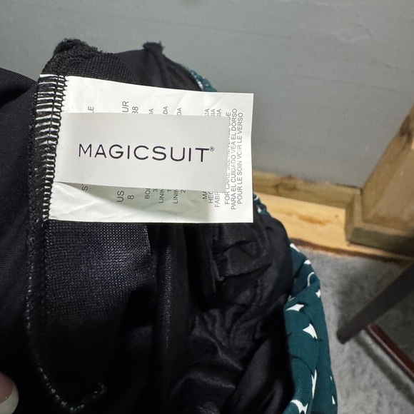 Magicsuit Green and Black Asymmetrical One-Piece Swimsuit - Picture 8 of 8